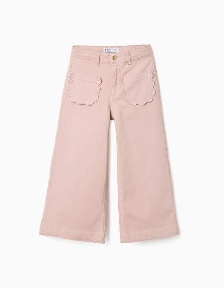 Pantalon en sergé  à jambe large avec poches à l'avant  - vertbaudet enfant