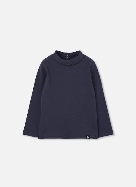 T-shirt fille en maille côtelée Gris 2 - vertbaudet enfant 