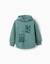 Sweat en coton peigné à capuche et imprimé floral Blanc+Rose clair+Vert clair 7 - vertbaudet enfant 
