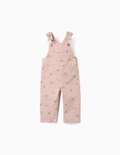 -Salopette en sergé avec motif floral
