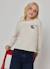 T-shirt fille en maille imprimé chien Beige 1 - vertbaudet enfant 