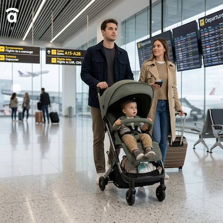 Poussette de voyage amsterdam Beige+Noir+Vert 15 - vertbaudet enfant 