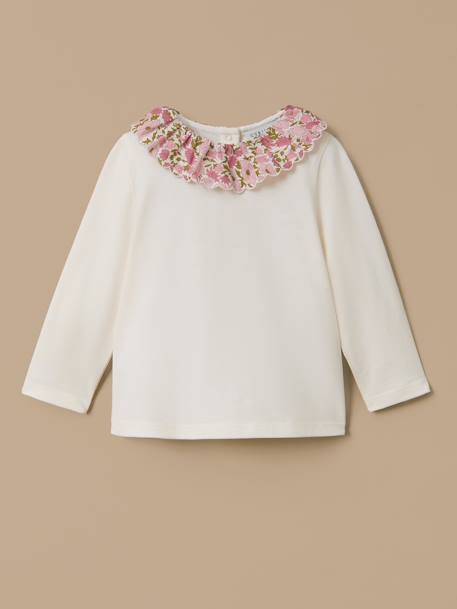 Bébé-T-shirt, sous-pull-T-shirt col tissu liberty bébé