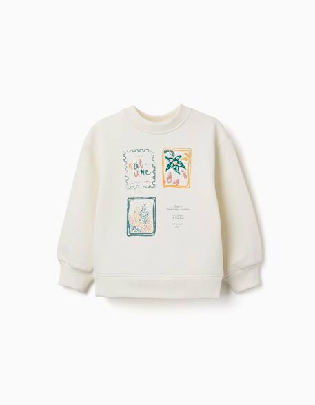 Sweat en coton peigné avec motif art et nature  - vertbaudet enfant