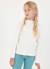 T-shirt fille en maille côtelée col roulé Blanc 1 - vertbaudet enfant 