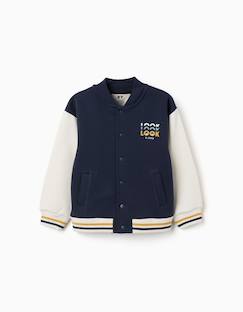 Blouson bomber en coton peigné avec imprimé  - vertbaudet enfant