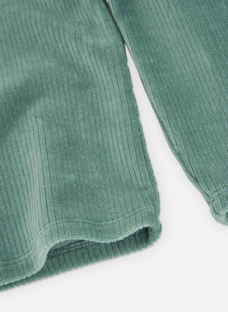 Pantalon fille velours côtelé Vert 4 - vertbaudet enfant 