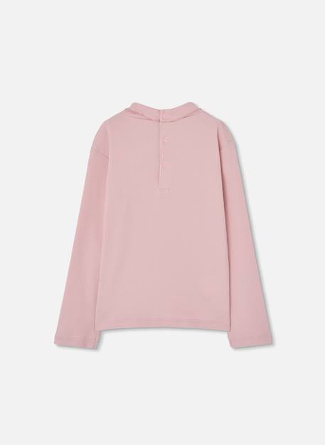 T-shirt fille en maille côtelée Rose 4 - vertbaudet enfant 