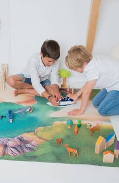 Linge de maison et décoration-Tapis de jeu enfant "Crique Mystérieuse" - fabriqué en France