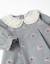 Robe en coton à motif vichy et imprimé floral Bleu foncé 3 - vertbaudet enfant 