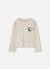 T-shirt fille en maille imprimé chien Beige 3 - vertbaudet enfant 