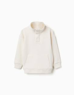 Sweat en molleton avec col montant et imprimé  - vertbaudet enfant