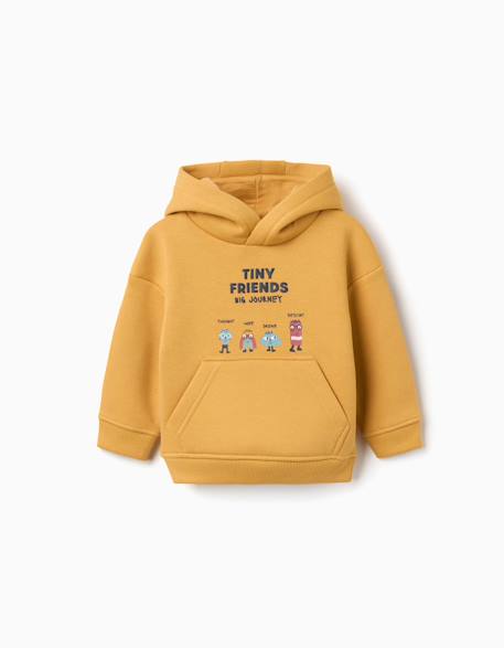 Bébé-Sweat en coton peigné avec capuche et imprimé tiny friends