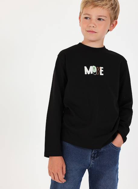 T-shirt garçon en maille imprimé move  - vertbaudet enfant