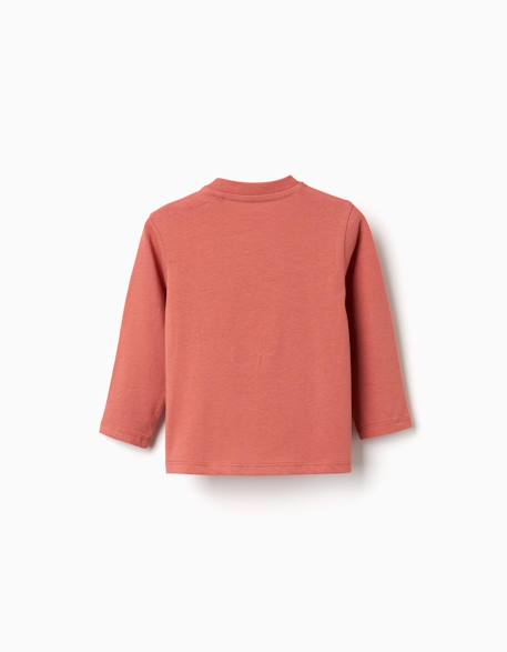 T-shirt en coton à manches longues avec imprimé puzzle Marron 2 - vertbaudet enfant 