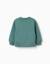 Sweat en coton peigné avec motif art et nature Blanc+Bleu foncé+Marron+Vert clair 14 - vertbaudet enfant 