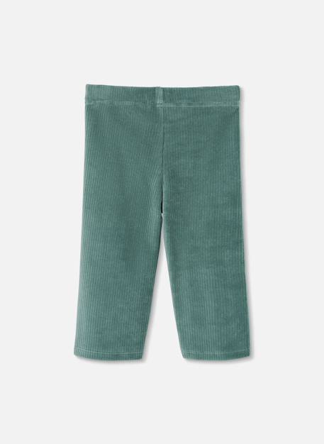 Pantalon fille velours côtelé Vert 2 - vertbaudet enfant 