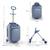 Valise cabine enfant Kinderkraft CABBY 2 en 1 porteur avec siège roues lumineuses pliable compacte 20l Blue+Grey+Pink 6 - vertbaudet enfant 