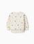 Sweat en coton peigné avec motif de cœurs et pois Blanc 2 - vertbaudet enfant 