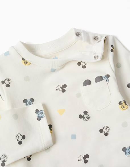 Body à manches longues avec motif mickey Blanc 3 - vertbaudet enfant 
