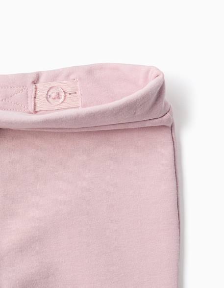 Leggings évasé en coton peigné Bleu foncé+Mauve clair 7 - vertbaudet enfant 