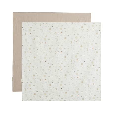 Lot de 2 langes eliah Marron 2 - vertbaudet enfant 