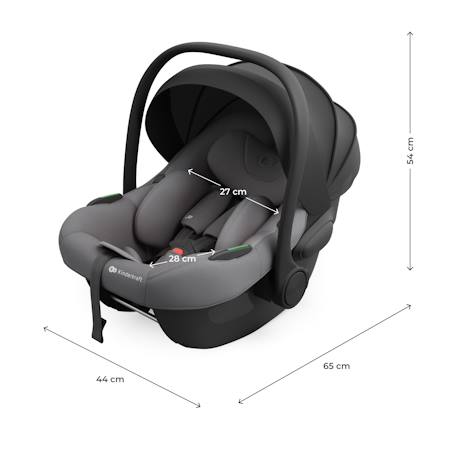 Coque Bébé Kinderkraft I-LITE i-Size R129 40-87 cm ERGO PAD + Organisateur de voiture Gris 6 - vertbaudet enfant 