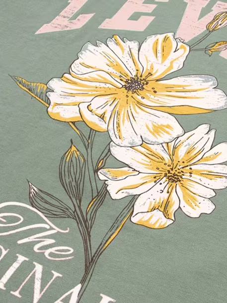 T-shirt Flower kaki 3 - vertbaudet enfant 