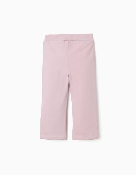 Leggings évasé en coton peigné Bleu foncé+Mauve clair 6 - vertbaudet enfant 