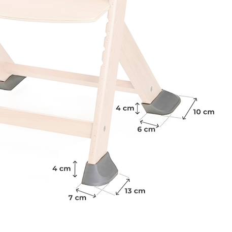 Kit d’Adaptateurs Kinderkraft ENOCK pour Transat CALMEE avec Repose-Pieds de Stabilisation et Fixation Sécurisée Gris 6 - vertbaudet enfant 