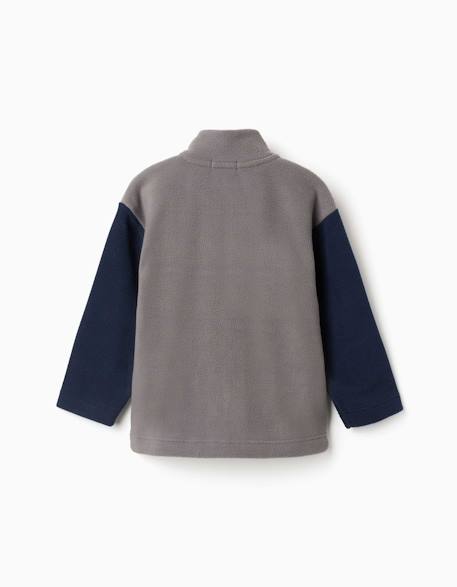 Veste en polaire à col montant Gris 2 - vertbaudet enfant 