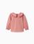 T-shirt en coton à manches longues avec volants Rose 2 - vertbaudet enfant 