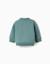Sweat en coton peigné avec imprimé holding hands Vert clair 2 - vertbaudet enfant 