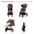Poussette Canne TRIG 3, Légère, position allongée, pliable, harnais réglables, jusqu'à 25 kg Beige+Gris+Marron+Noir 18 - vertbaudet enfant 