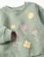 Sweat en coton peigné avec fleurs et cœurs Vert 3 - vertbaudet enfant 