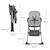 Kinderkraft highchair foldee - chaise de salle à manger pliable Beige+Green+Gris+Vert 18 - vertbaudet enfant 