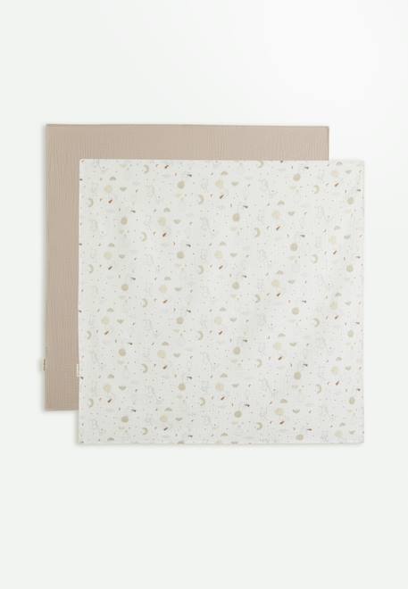 Lot de 2 langes eliah Marron 1 - vertbaudet enfant 