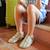 Chaussons bébé cuir souple rayures Vert 3 - vertbaudet enfant 