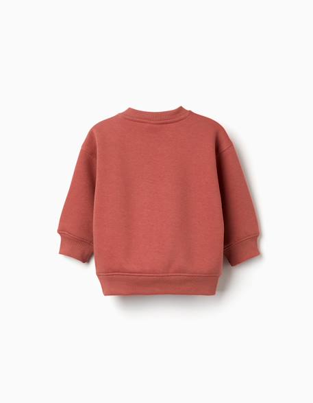 Sweat en coton peigné à imprimé invisible dreamers Marron 2 - vertbaudet enfant 