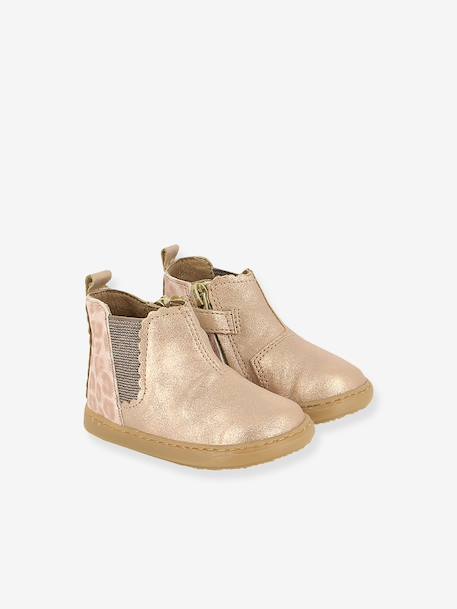 Boots Bledy rose doré 1 - vertbaudet enfant 