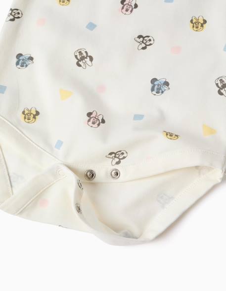 Body à manches longues avec motif minnie Blanc 3 - vertbaudet enfant 