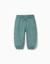 Pantalon de jogging en molleton avec doublure en coton peigné et poches cargo Bleu foncé+Vert clair 5 - vertbaudet enfant 