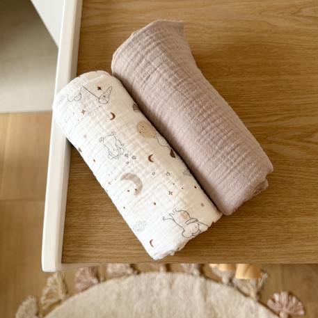 Lot de 2 langes eliah Marron 6 - vertbaudet enfant 