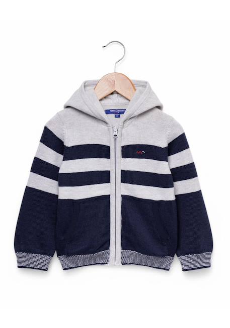 Gilet à capuche garçon Indigo 1 - vertbaudet enfant 