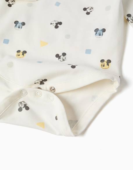 Body à manches longues avec motif mickey Blanc 4 - vertbaudet enfant 