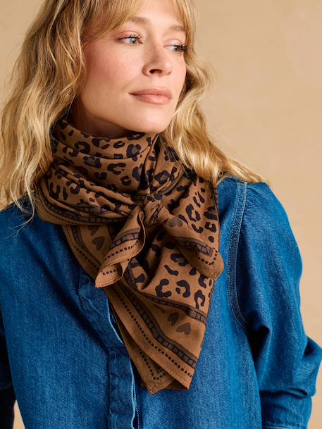 Foulard léopard solidaire beige 3 - vertbaudet enfant 