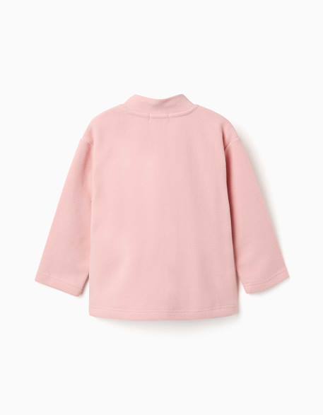 Veste en polaire à col montant Rose clair 2 - vertbaudet enfant 