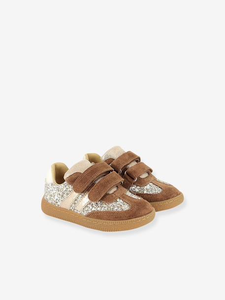 Baskets Yuzu Lo Scratch camel+marine 1 - vertbaudet enfant 