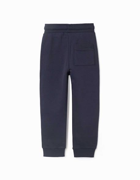 Pantalon de jogging en molleton avec cordon de serrage et poches Bleu foncé+Gris clair+Noir 2 - vertbaudet enfant 