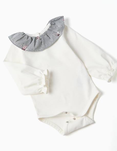 Body en coton et bloomer à carreaux vichy Blanc 3 - vertbaudet enfant 